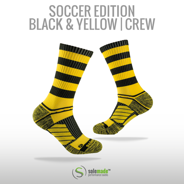 Soccer | Black & Yellow | Crew | Adult