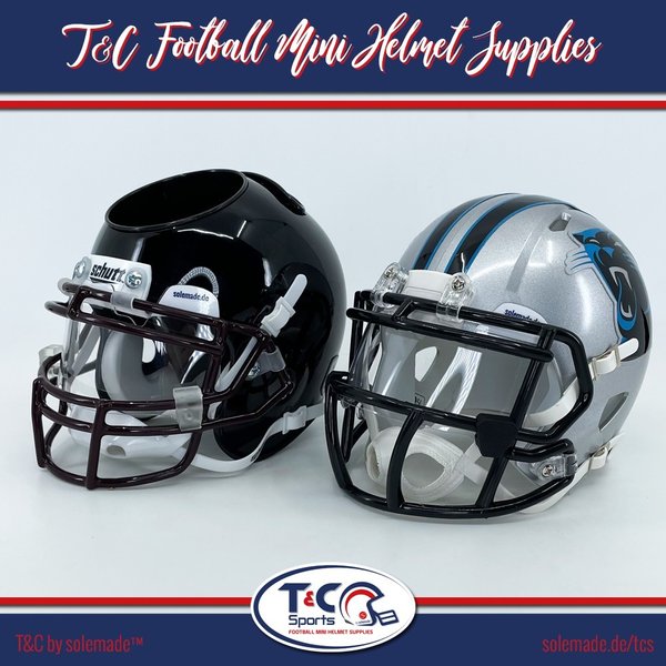 T&C Sports Mini Football Helm Visier-Set