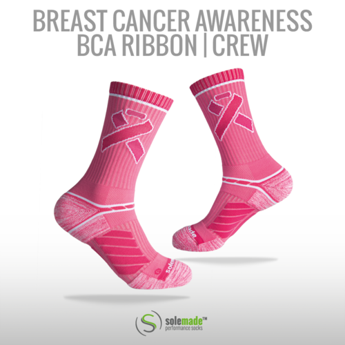 Breast Cancer Awareness | BCA Ribbon | Crew | Adult