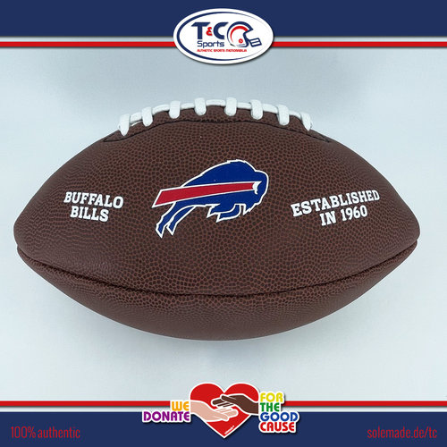 Efe Obada signed Wilson Football NFL Team Logo Buffalo Bills