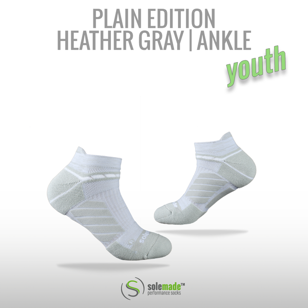 Plain Heather Gray | Ankle | Youth
