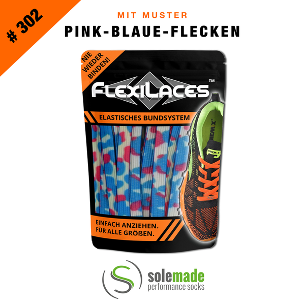 FLEXILACES™  #302 Pink-Blue-Spots