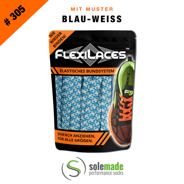 FLEXILACES™  #305 Blau-Weiss