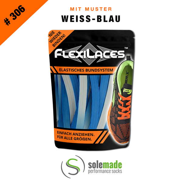 FLEXILACES™  #306 Weiss-Blau