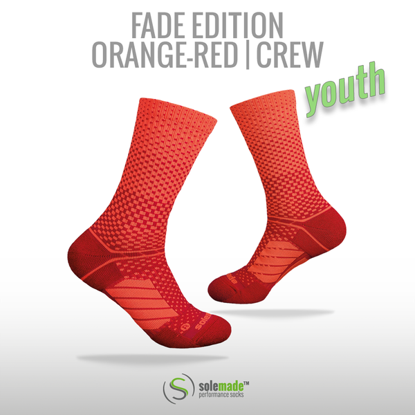 Fade Orange-Red | Crew | Youth