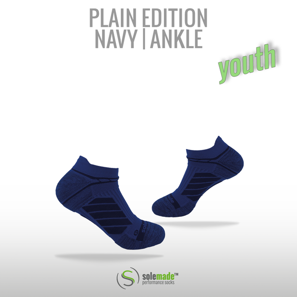 Plain Navy/Blue | Ankle | Youth