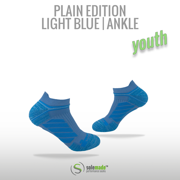Plain Light Blue | Ankle | Youth