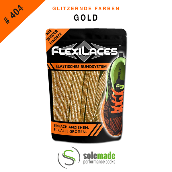 FLEXILACES™  #404 Glitter-Gold