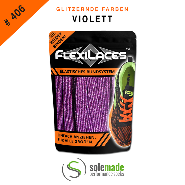 FLEXILACES™  #406 Glitzernd-Violett