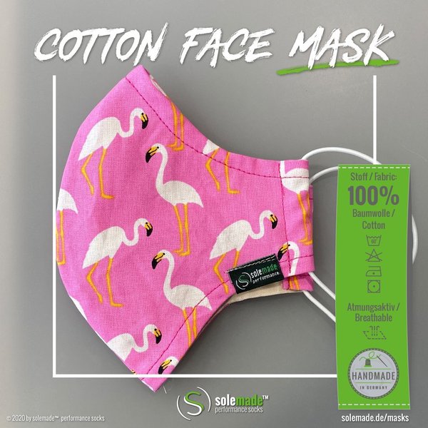 Cotton Face Mask | flamingo pattern