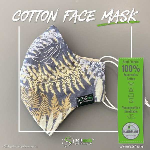 Cotton Face Mask | tropical leaves pattern