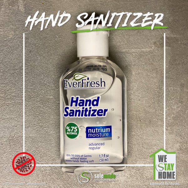 EverFresh Hand Sanitizer Gel 1,7 fl oz dispenser