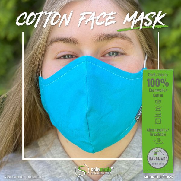 Cotton Face Mask | sky blue