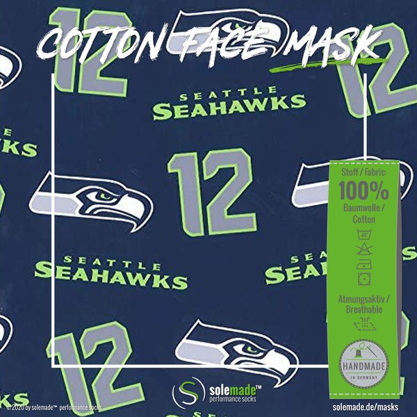 Mund-Nasen-Schutz | Seattle Seahawks Muster #12