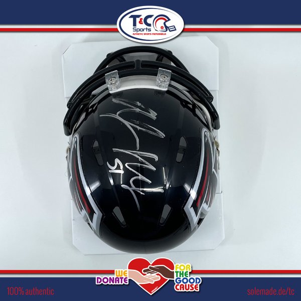 0076121 - Alex Mack signed Atlanta Falcons Riddell Speed Mini Helmet
