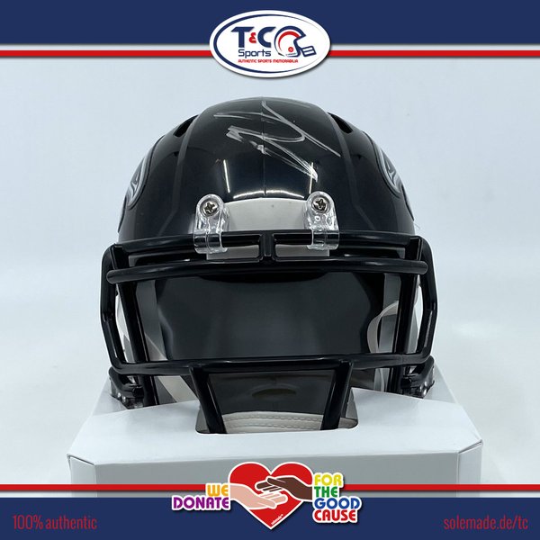 0076121 - Alex Mack signed Atlanta Falcons Riddell Speed Mini Helmet