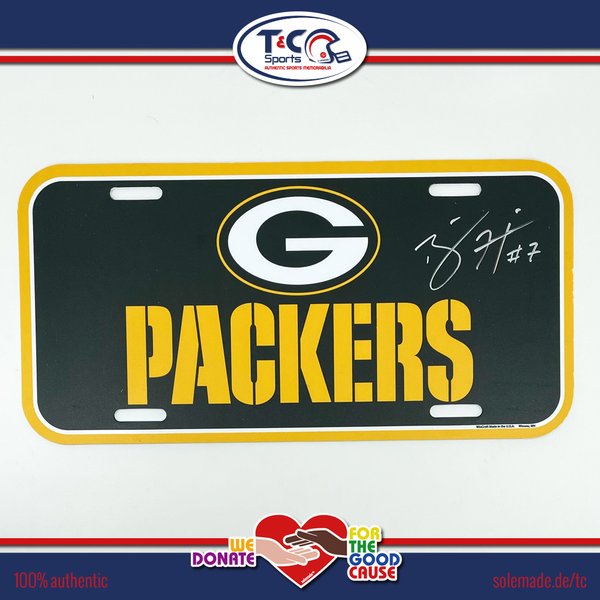0076157 - Brett Hundley signed Packer license plate