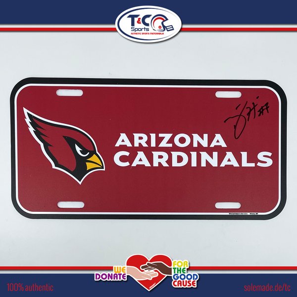 0076163 - Brett Hundley signed Cardinals license plate