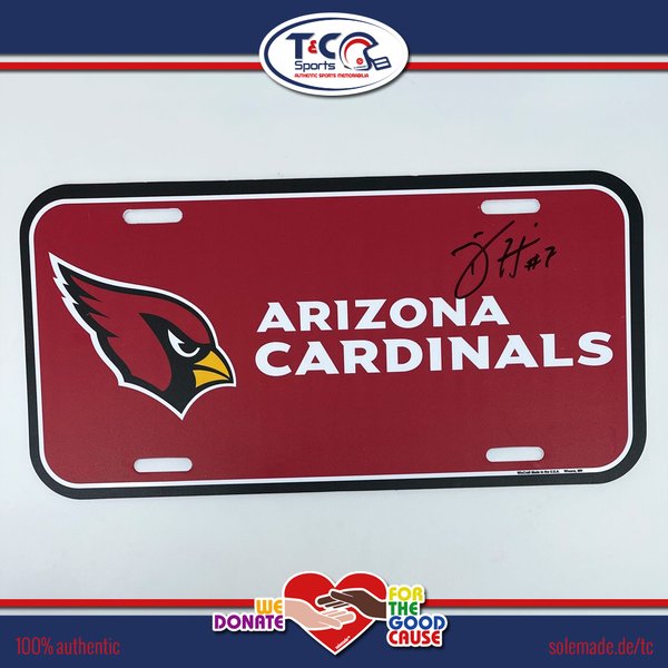 Brett Hundley signed Cardinals license plate