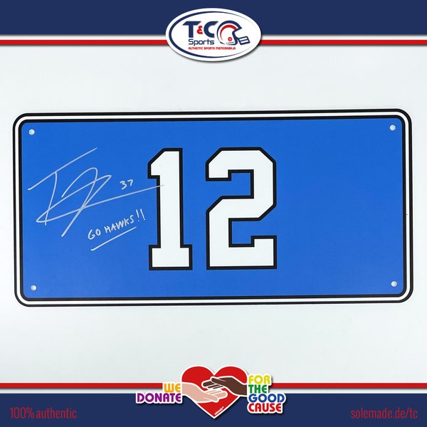 0076188 - Trovon Reed signed 12th Man license plate