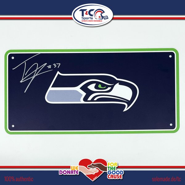 0076189 - Trovon Reed signed Seahawks license plate