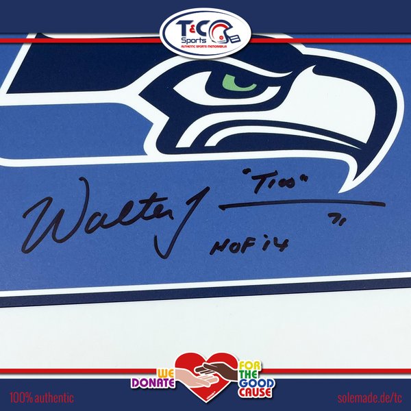 0076194 - Walter Jones signed blue (2002-2011) Seahawks license plate