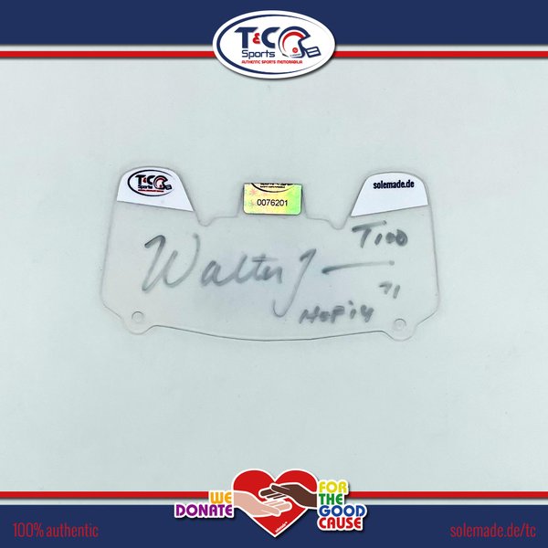 0076201 - Walter Jones signed T&C Mini-Helmet Visor