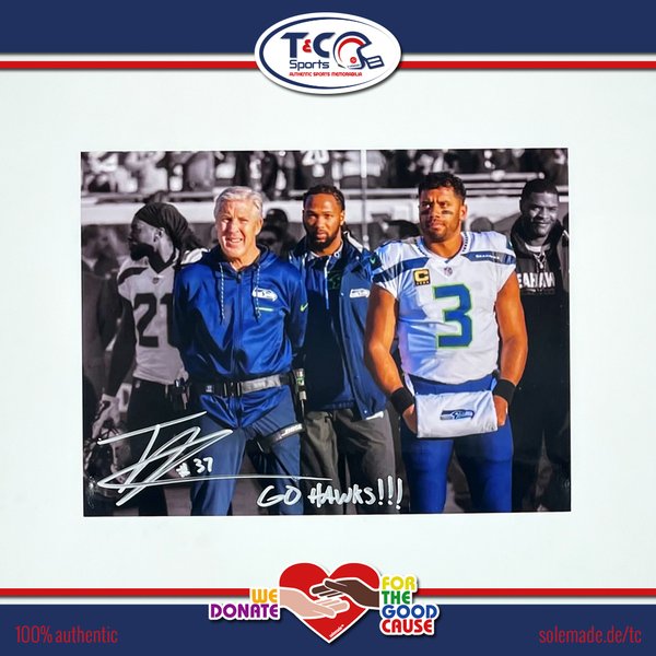 0076205 - Trovon Reed signed Seahawks Photo