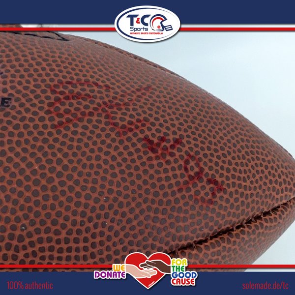 0076234 - Efe Obada signed Wilson Football NFL Team Logo Buffalo Bills
