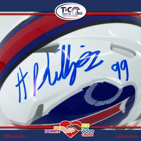 Harrison Phillips signed white Buffalo Bills Riddell Speed Mini-Helmet