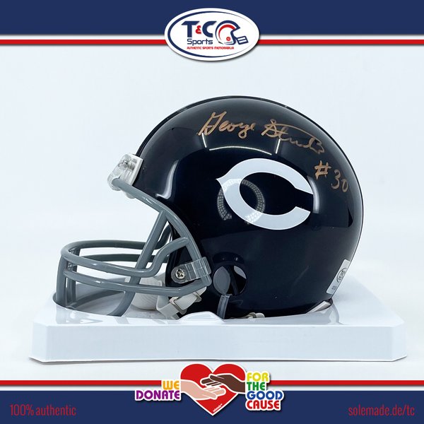 0076266 - George Streeter signed Chicago Bears throwback Riddell VSR4 Mini Helmet