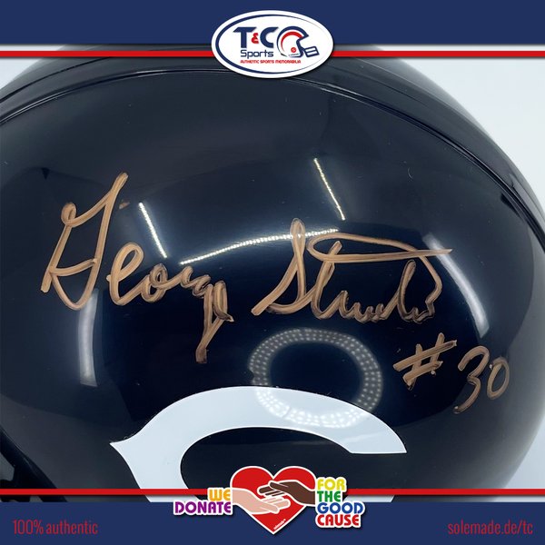 George Streeter signed Chicago Bears throwback Riddell VSR4 Mini Helmet