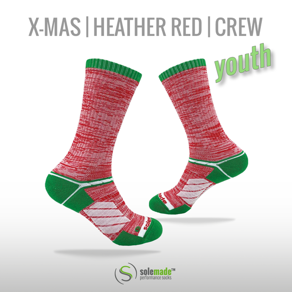 X-Mas Heather Red CREW Youth