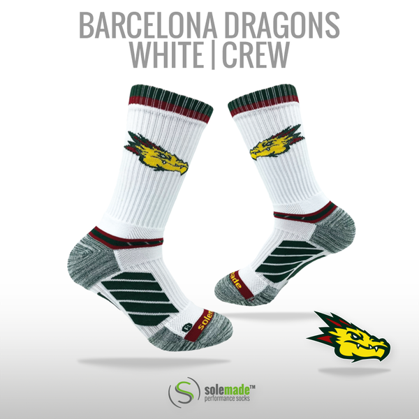 Barcelona Dragons | White | Crew | Adult