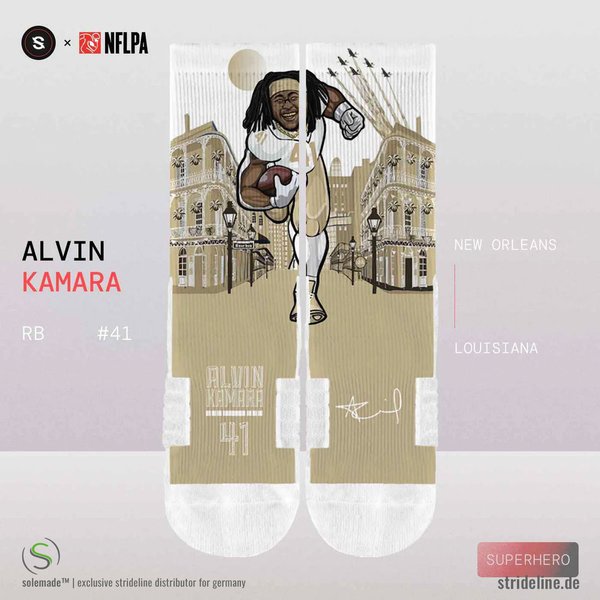 solemade X strideline | NFLPA | Alvin Kamara RB 41 | Showcase