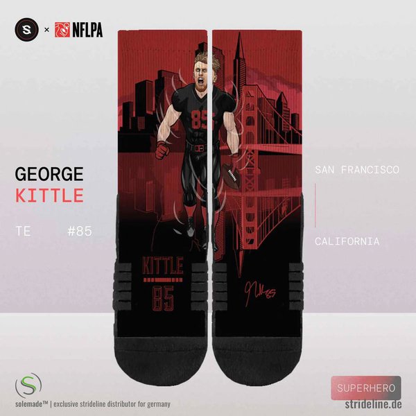 solemade X strideline | NFLPA | George Kittle TE 85 | Superhero