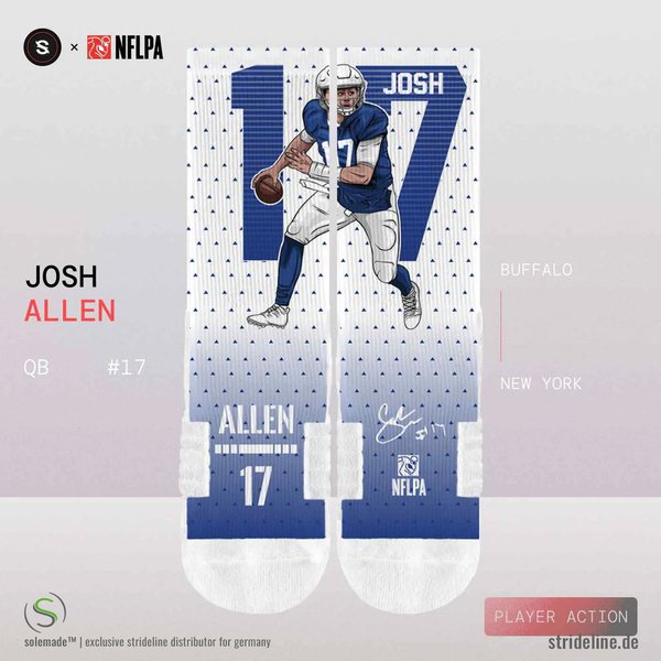 solemade X strideline | NFLPA | Josh Allen QB 17 | Player Action